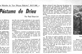 Novela póstuma de Drieu