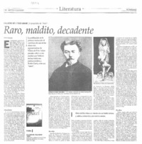 Raro, maldito, decadente