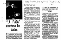 La Fiaca" atraviesa los Andes.