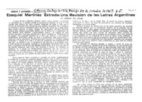 Ezequiel Martínez Estrada, Una revisión de las letras argentinas