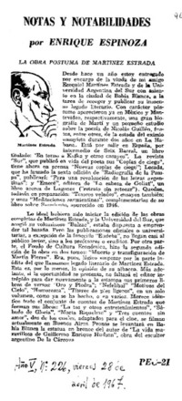 La obra póstuma de Martínez Estrada