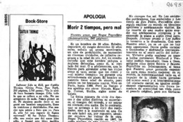 Morir 2 tiempos, pero mal