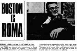 Robert Lowell o un clasicismo actual.