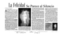 La felicidad se parece al silencio