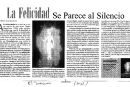 La felicidad se parece al silencio