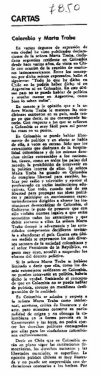 Colombia y Marta Traba