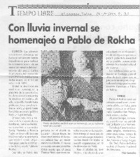 Con lluvia invernal se homenajeó a Pablo de Rokha