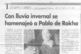 Con lluvia invernal se homenajeó a Pablo de Rokha