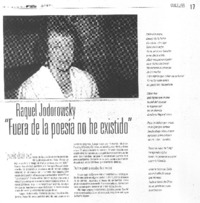 Fuera de la poesía no he existido