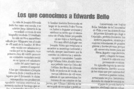 Los que conocimos a Edwards Bello