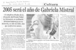2005 será el año de Gabriela Mistral