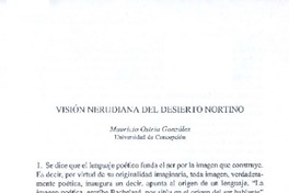 Visión nerudiana del desierto nortino