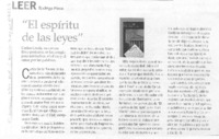 Leer "El espíritu de las leyes"