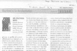 Bertoni o la desfachatez