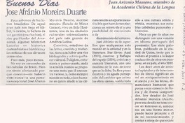 Buenos días José Afránio Moreira Duarte