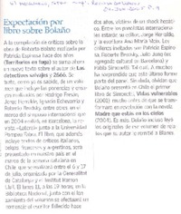 Expectación por libro sobre Bolaño