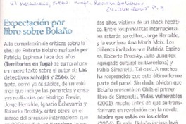 Expectación por libro sobre Bolaño