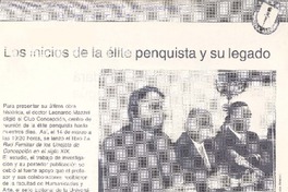 Los Inicios de la élite penquista y su legado