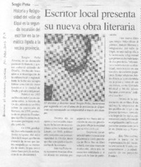 Escritor local presenta su nueva obra literaria