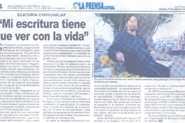 Elicura Chihuailaf "Mi escritura tiene que ver con la vida".