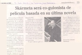 Skármeta será co-guionista de película basada en su úlima novela