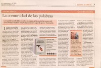 Página abierta : la comunidad de las palabras