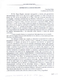 Entrevista a Hugo Biagini