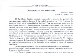 Entrevista a Hugo Biagini