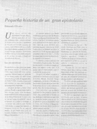 Pequeña historia de un gran epistolario