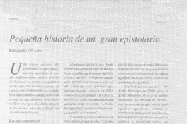Pequeña historia de un gran epistolario