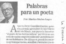 Palabras de un poeta