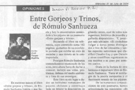 Entre Gorjeos y Trinos, de Rómulo Sanhueza
