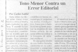 Tono menor contra un error editorial