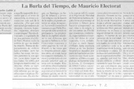 La Burla del tiempo, de Mauricio Electorat