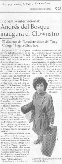 Andrés del Bosque inaugura al Clowntro