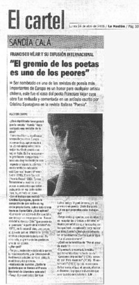 "El gremio de los poetas es uno de los peores" [entrevista]