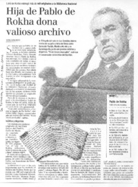 Hija de Pablo de Rokha dona valioso archivo