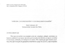 Neruda: Canonización y contracanonización