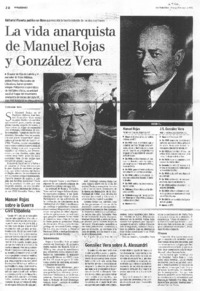 La vida anarquista de Manuel Rojas y González Vera