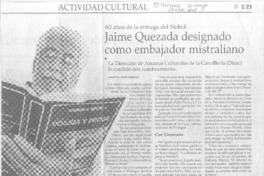Jaime Quezada designado como embajador mistraliano