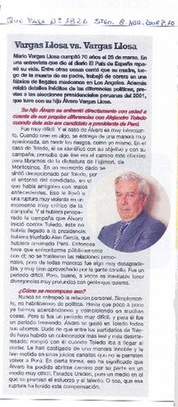 Vargas Llosa vs. Vargas Llosa