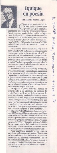 Iquique en poesía