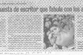 Exótica propuesta de escritor que fabula con los animales (entrevistas)