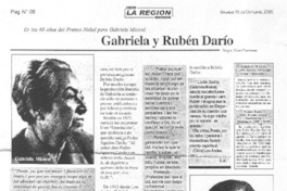 Gabriela y Rubén Darío