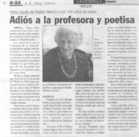 Adiós a la poetisa