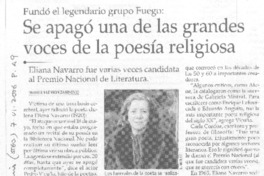 Se apagó una de las grandes voces de la poesía religiosa