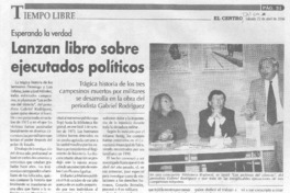 Lanzan libro sobre ejecutados políticos