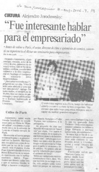 "Fue interesante hablar para el empresariado"