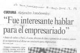"Fue interesante hablar para el empresariado"