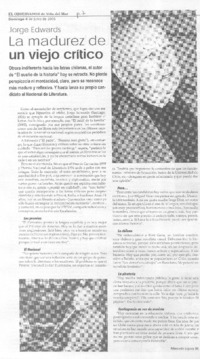 La madurez de un viejo crítico